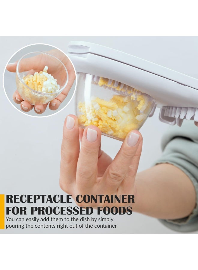 HOMESTAR 3-In-1 Egg Slicer, Stainless Heavy Duty Steel Egg Slicer Kitchen Gadget, Fit Strawberry, Apple, Banana, Cherry, Tomato, White - Image 4