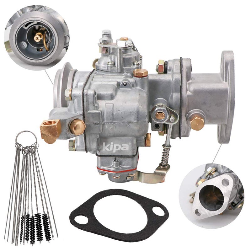 KIPA Carburetor fit for Jeep F Head 4Cylinders Engines Willys CJ3b M38A1 CJ5 F134 1770102 923808 With Gasket  Carbon Dirt Jet Cleaner Tool Kit Durable