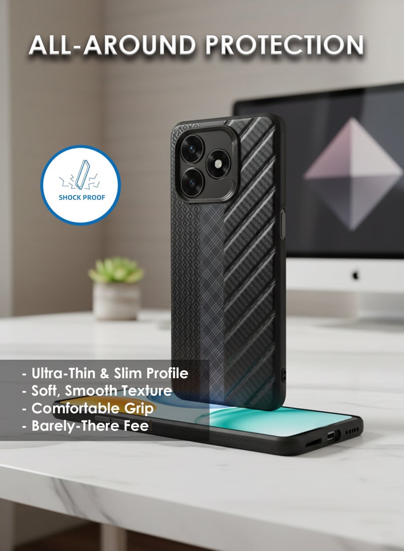 Honor X5C Plus Silicone Back Case Cover - TPU Silicone Case, Durable & Accurate Cut-outs - Scratch, Dust & Smudge Protection, Shockproof & Water-Proof Cover for Honor X5C Plus - Black - Image 4