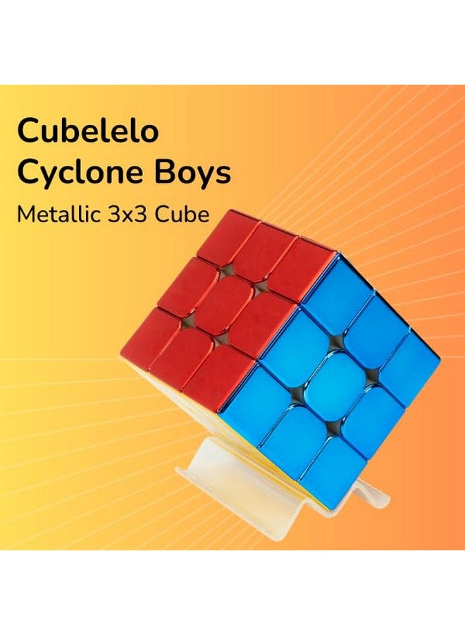 Cubelelo Cyclone Boys Metallic 3x3 Magnetic Speed Cube Puzzle | High-Speed Magnetic Technology | Sleek Metallic Finish | Ideal for Speedcubing | Kids Adults - Image 2