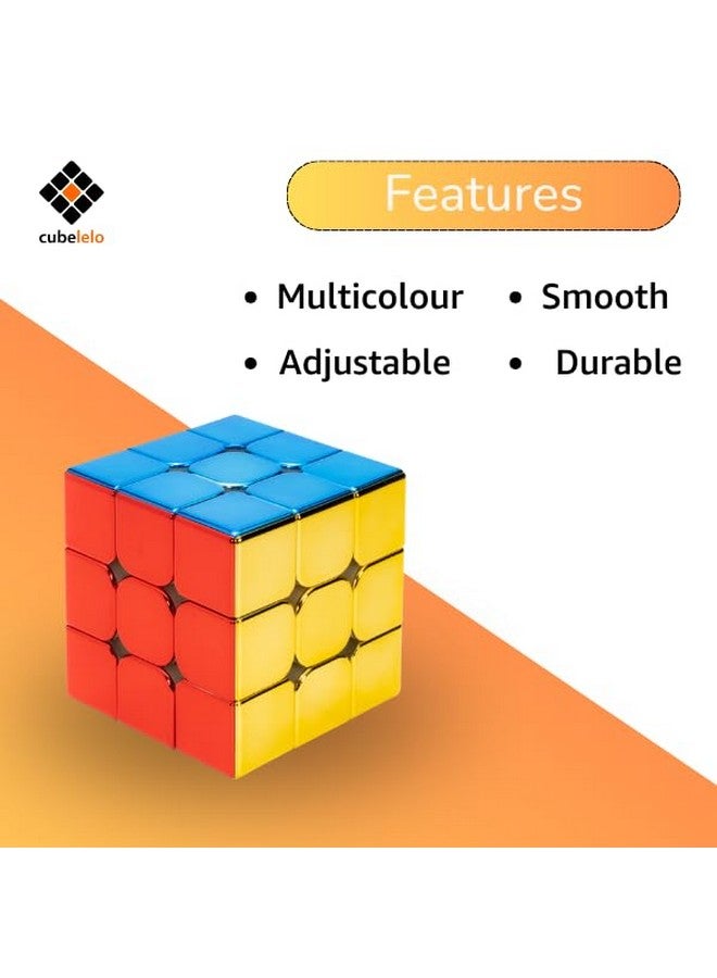 Cubelelo Cyclone Boys Metallic 3x3 Magnetic Speed Cube Puzzle | High-Speed Magnetic Technology | Sleek Metallic Finish | Ideal for Speedcubing | Kids Adults - Image 3