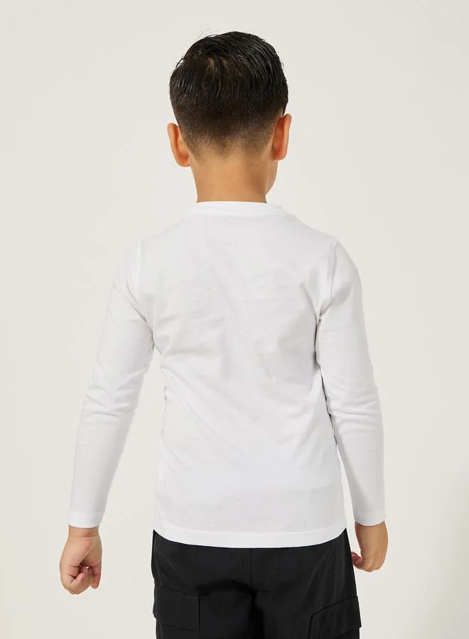 Styli Graphic Print Round Neck T-Shirt