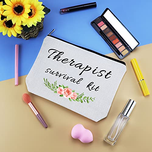 Mikela Therapist Gift Makeup Bag Psychology Gifts Therapist Appreciation Gift Cosmetic Travel Bag Birthday Graduation Gifts for Psychiatrist Therapists School Counselor Mental Health Therapists Makeup Pouch - Image 3
