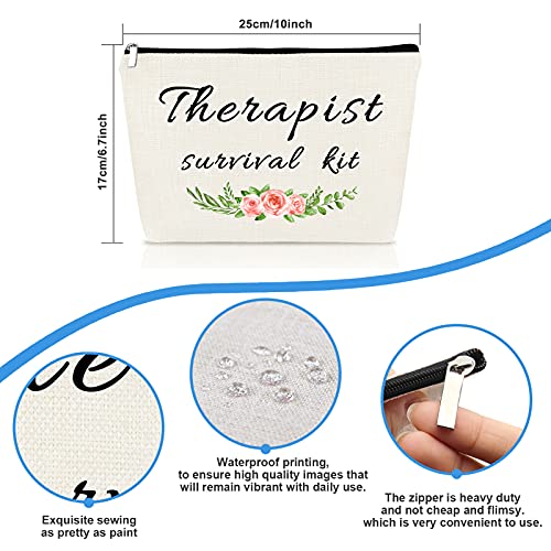 Mikela Therapist Gift Makeup Bag Psychology Gifts Therapist Appreciation Gift Cosmetic Travel Bag Birthday Graduation Gifts for Psychiatrist Therapists School Counselor Mental Health Therapists Makeup Pouch - Image 2