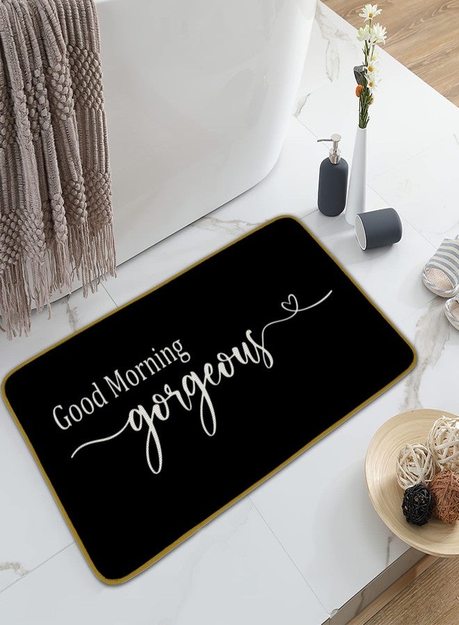 Burosev Good Morning Gorgeous, Hello There Handsome Bath Decorative Doormat, Funny Couple Wedding Gifts Farmhouse Decor for Home Indoor Front Bathroom Non Slip Bath Door Mat Set of 2 (17 x 30 Inch) - Image 5