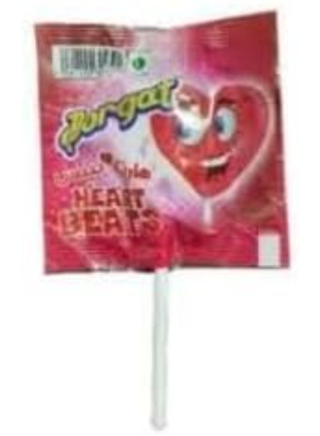 Borgat Heart-Shaped Lollipop Valentine's Day Candy, Classic Sweet Flavours, Pack of 15 - Image 1
