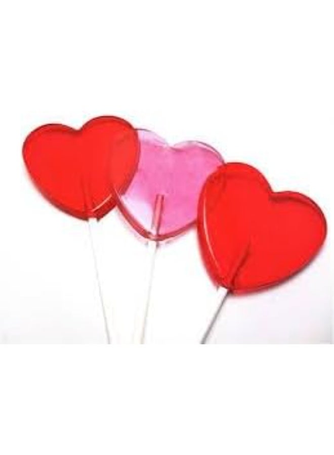 Borgat Heart-Shaped Lollipop Valentine's Day Candy, Classic Sweet Flavours, Pack of 15 - Image 3