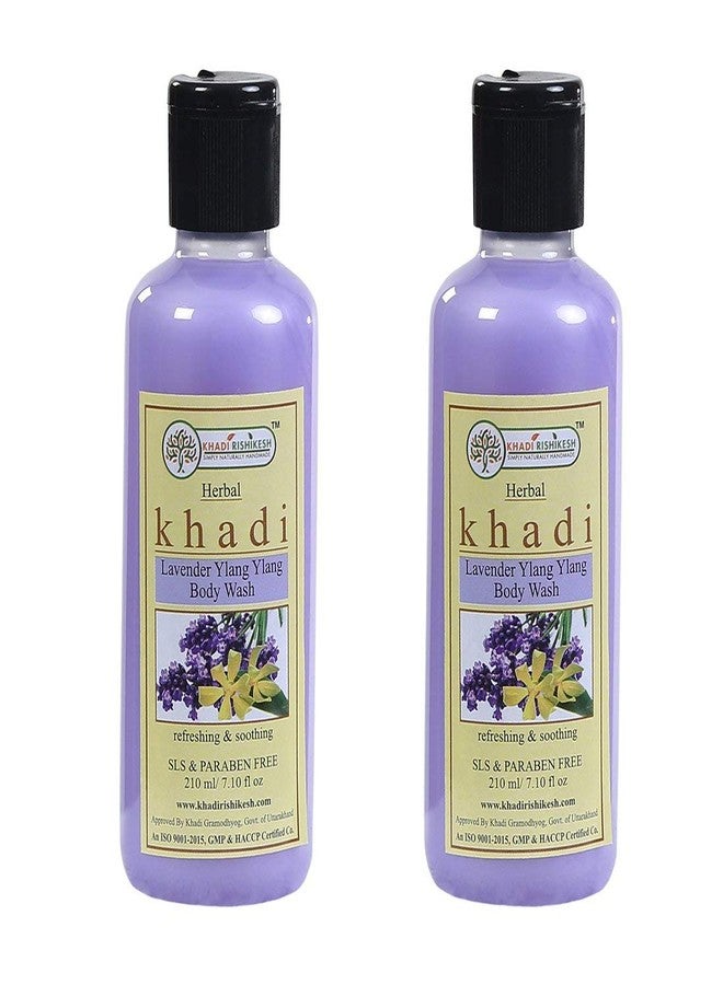 Khadi Rishikesh Herbal Lavender Ylang Ylang Body Wash combo set pack of - 2 x 210 ml (420 ml) - Image 1