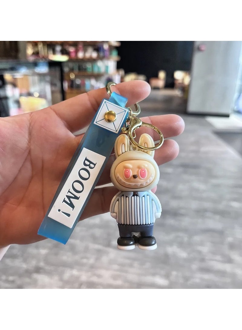 Labubu Little Sheep Keychain Pendant Cute Labubu Doll Backpack Car Key Pendant Accessories Gift Cool Labubu Doll Keychain