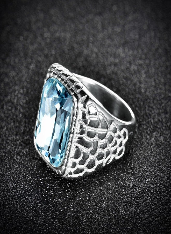 MASOP Luxury Mens Stainless Steel Wedding Ring Engraved Snake Pattern Silve Color Engagement Size 10 - Image 2
