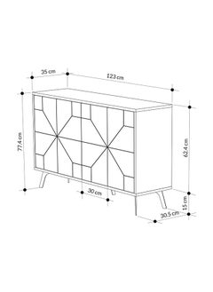 Mourah Home Mourah Dune Console - Ancient White - 2 Years Warranty  - Image 5