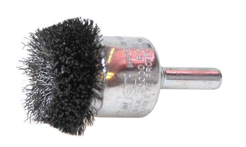 Weiler 10035 Circular Flared Crimped Wire End Brush, 1-1/4", 0.08" Steel Fill, Made in The USA - Image 2