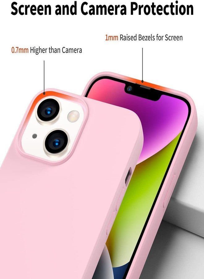 Amytor جراب Amytor مصمم خصيصًا لهاتف iPhone 14 Plus، جراب سيليكون فائق النحافة ومقاوم للصدمات مع بطانة ناعمة من الألياف الدقيقة المضادة للخدش، [حماية معززة للكاميرا] 6.7 بوصة (وردي) - Image 3