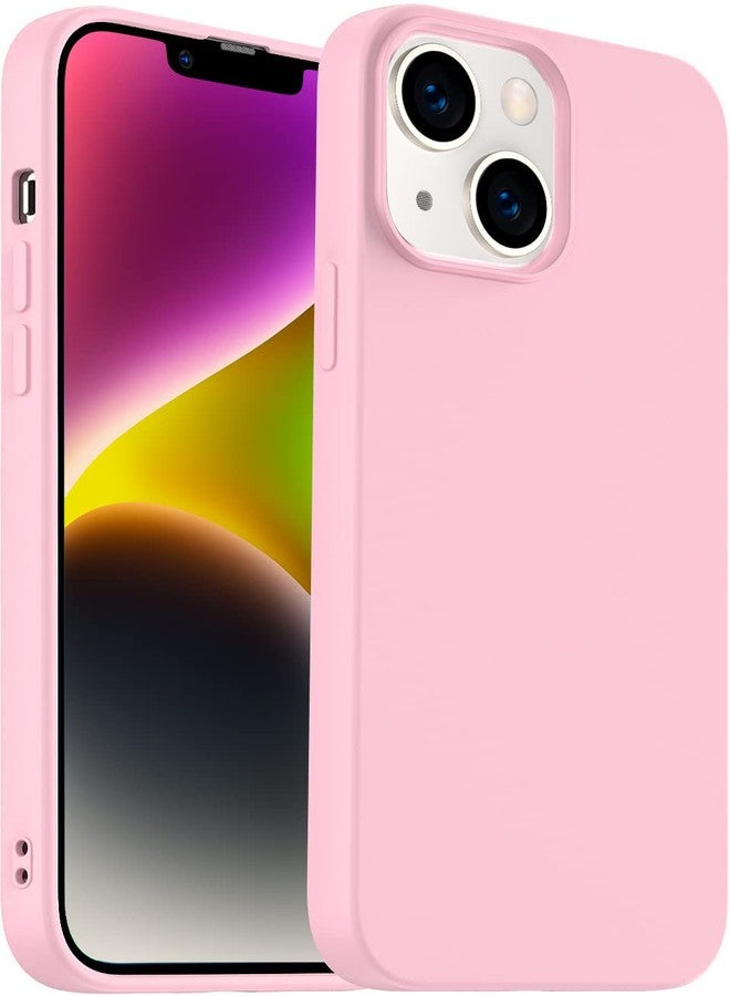 Amytor جراب Amytor مصمم خصيصًا لهاتف iPhone 14 Plus، جراب سيليكون فائق النحافة ومقاوم للصدمات مع بطانة ناعمة من الألياف الدقيقة المضادة للخدش، [حماية معززة للكاميرا] 6.7 بوصة (وردي) - Image 1