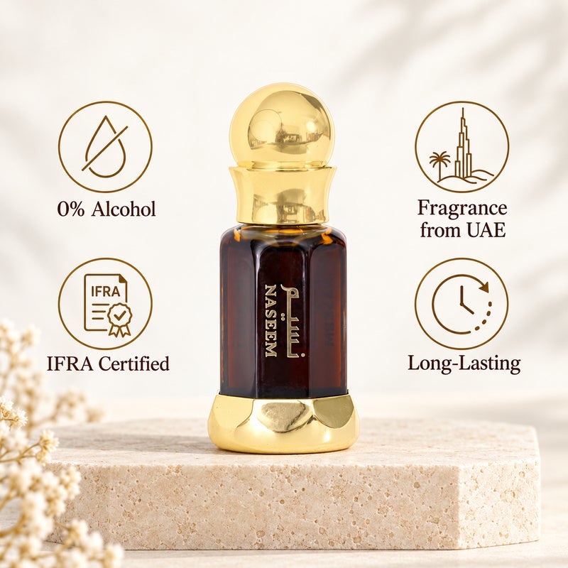 Naseem Zakiya Perfume Oil Eau De Parfum for Men & Women - 12ml - Image 5