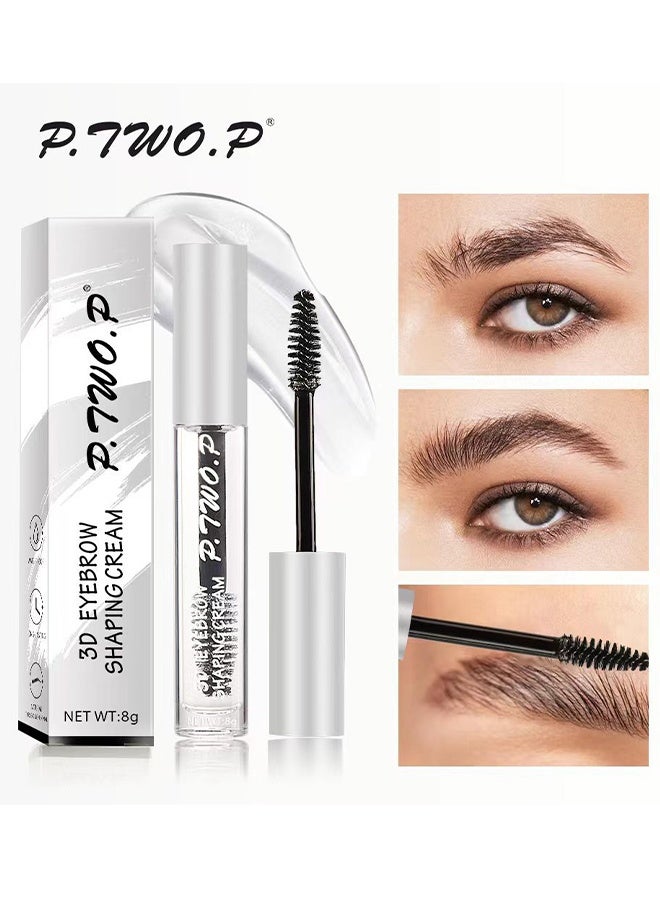 P.TWO.P 3D Eyebrow Shaping Cream - Waterproof And Sweat, 3D Clear Brow Fix Gel, Proof Eyebrow Repair Liquid, Long Lasting Brows Styling Beauty Salon Home Use Makeup - Image 1