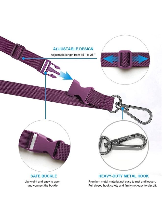 ROCONTRIP Phone Lanyard Universal Crossbody Cell Phone Lanyards Multifuctional Nylon Patch Adjustable Shoulder Neck Strap Compatible with Most Smartphones (Purple) - Image 5