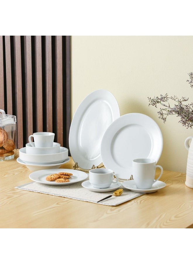 DANUBE HOME Danube Home Horeca Porcelain Oval Plate-36Cm Fine Porcelain Dining Plates Serving Plate For Home Dining Kitchen - White  - Image 5