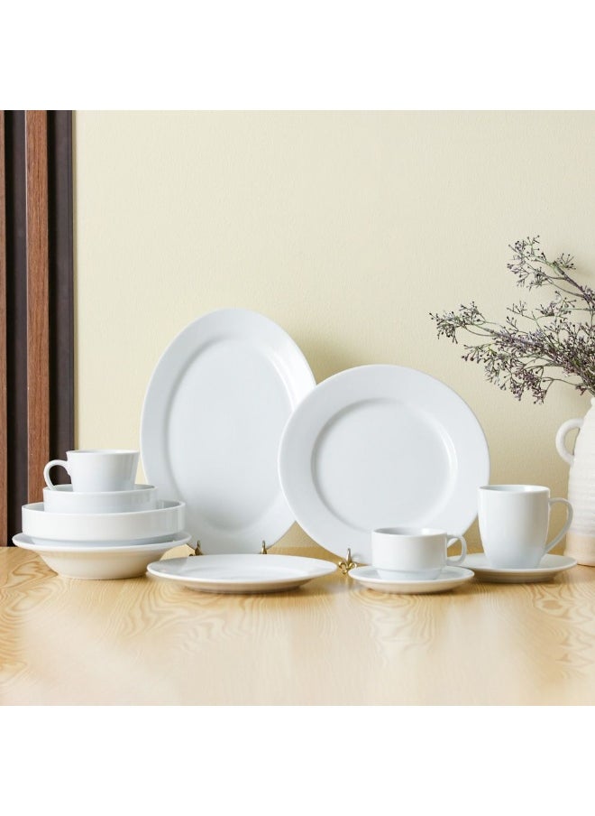 DANUBE HOME Danube Home Horeca Porcelain Oval Plate-36Cm Fine Porcelain Dining Plates Serving Plate For Home Dining Kitchen - White  - Image 4