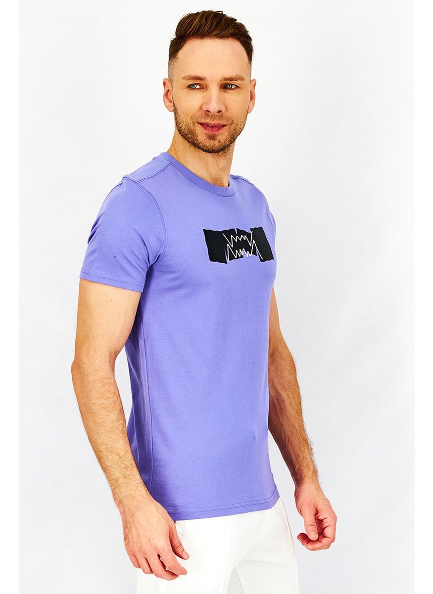 PUMA Men Sportwear Fit Short Sleeves Training T-shirt, Purple  - Image 2