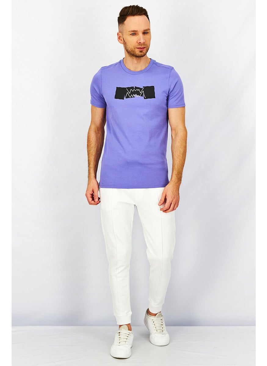 PUMA Men Sportwear Fit Short Sleeves Training T-shirt, Purple  - Image 3