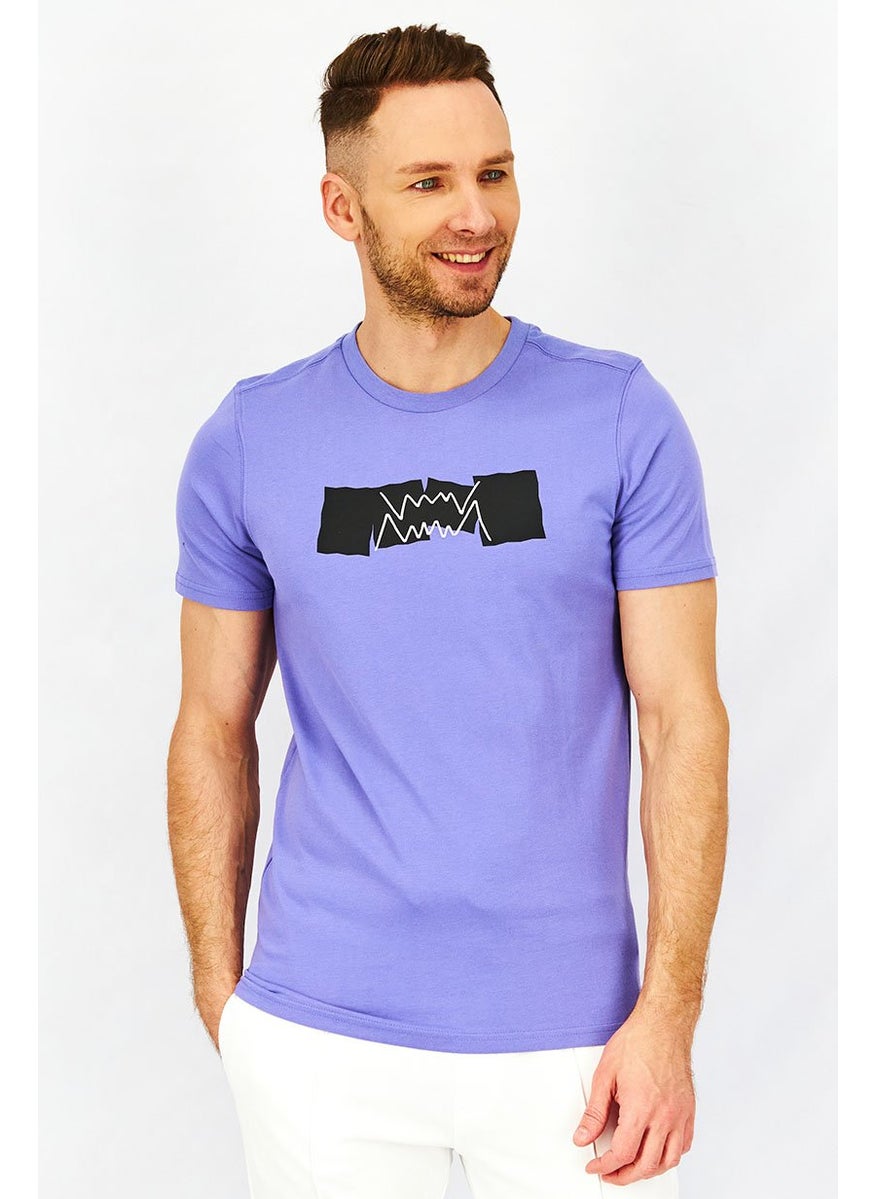 PUMA Men Sportwear Fit Short Sleeves Training T-shirt, Purple  - Image 1
