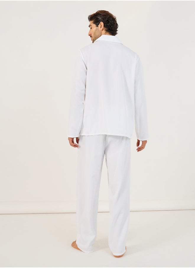 Styli Styli Woven Checked Pocket Detail Shirt and Pyjama Set  - Image 5