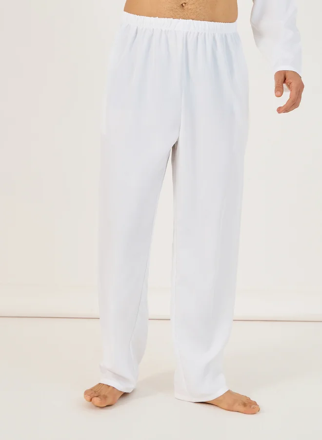 Styli Styli Woven Checked Pocket Detail Shirt and Pyjama Set