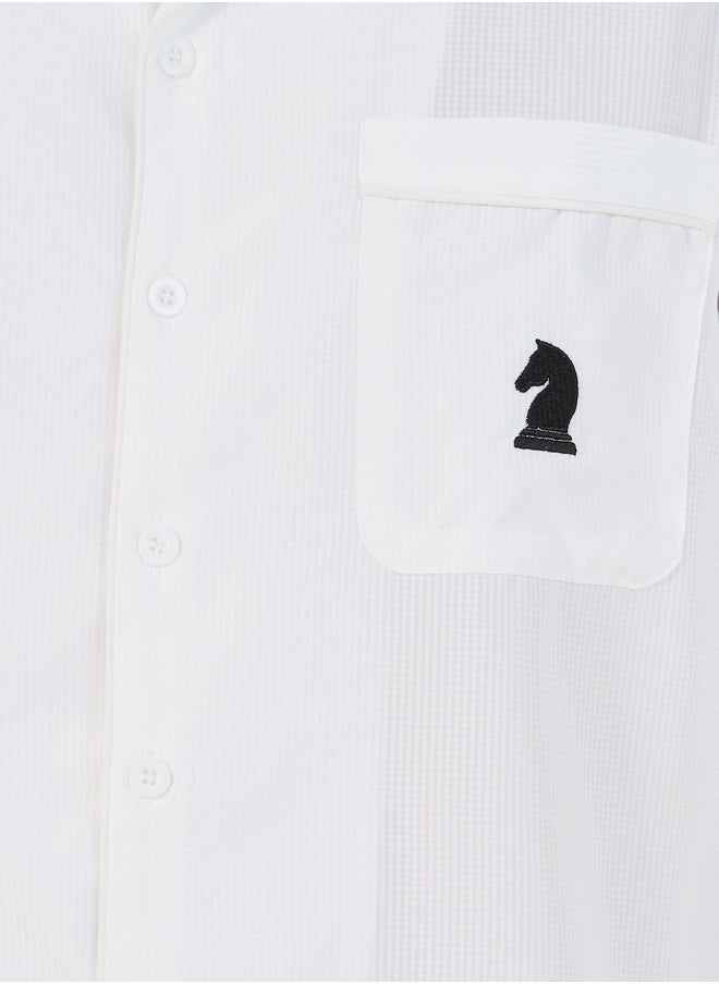 Styli Styli Woven Checked Pocket Detail Shirt and Pyjama Set  - Image 3