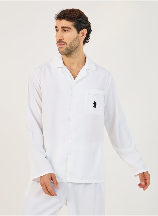 Styli Styli Woven Checked Pocket Detail Shirt and Pyjama Set  - Image 2