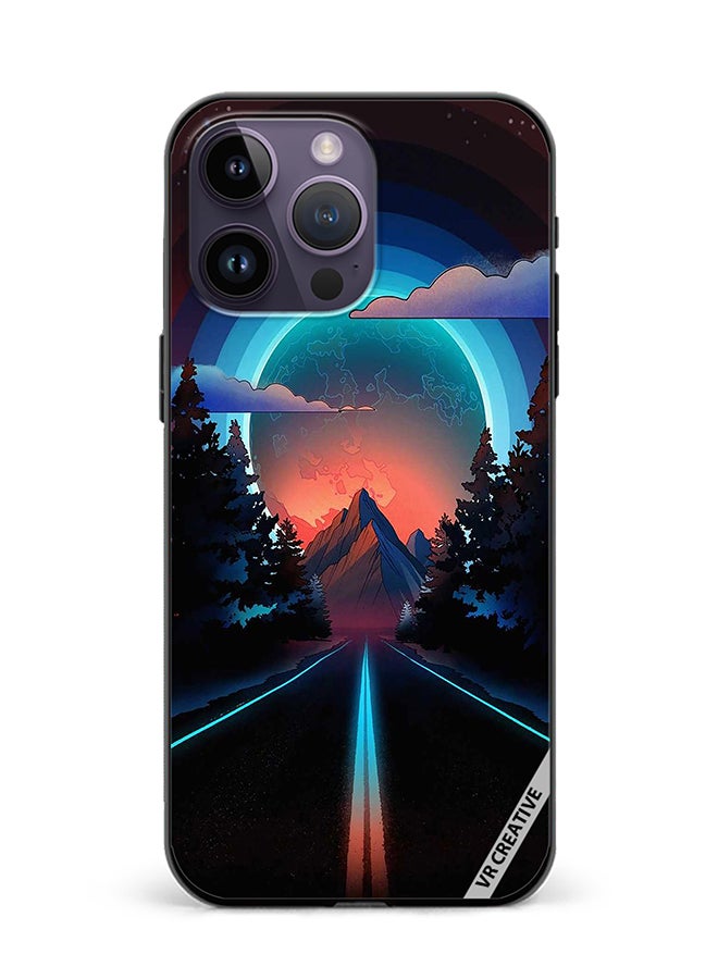 VR CREATIVE Protective Case Cover For Apple iPhone 15 Pro Road To Paradise Design Multicolour - Image 1