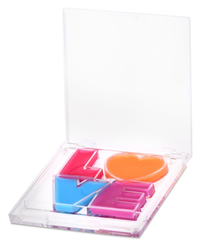 iscream Love Heart Shaped Strawberry Scented Solid Lip Gloss Quad - Image 3