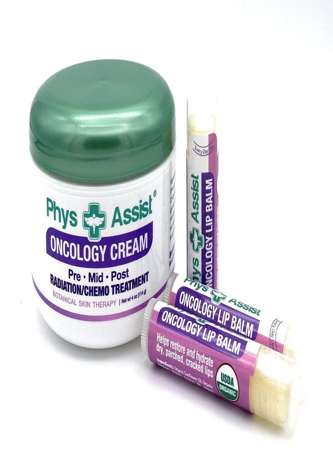 فايس أسيست كريم لعلاج الأورام 4 أونصة بالإضافة إلى عبوة من 3 مرطبات شفاه. يرطب البشرة المجهدة التي تخضع للعلاج الكيميائي أو الإشعاعي. علاج للبشرة. مصنوع من مستخلصات نباتية. - Image 4