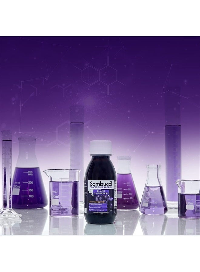 Sambucol Black Elderberry Syrup - Sambucus Elderberry Syrup, Black Elderberry Liquid, Immune Support, Elderberry Syrup for Kids and Adults, High Antioxidants, Gluten Free - Original Formula, 4 Fl Oz - Image 5