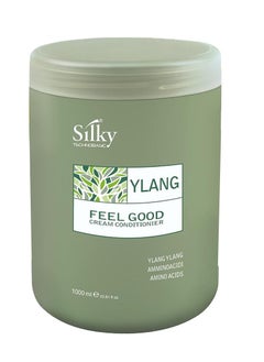 SILKY Ylang Rinse Out Cream Conditioner - Deep Conditioner for Dry Damaged Hair Infused with Essential Oil for Moisture and Health - Sulphate and Paraben Free Conditioner 1000ml  - Image 1