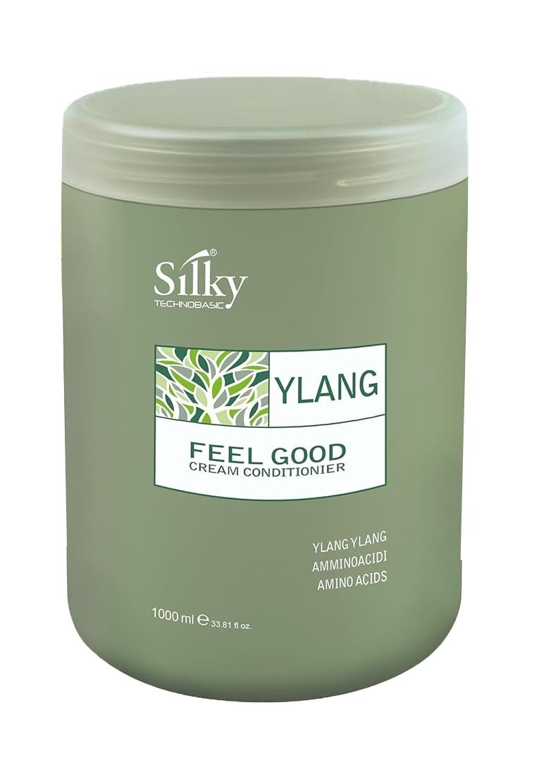 SILKY Ylang Rinse Out Cream Conditioner - Deep Conditioner for Dry Damaged Hair Infused with Essential Oil for Moisture and Health - Sulphate and Paraben Free Conditioner 1000ml - Image 1