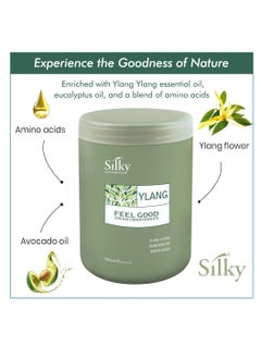 SILKY Ylang Rinse Out Cream Conditioner - Deep Conditioner for Dry Damaged Hair Infused with Essential Oil for Moisture and Health - Sulphate and Paraben Free Conditioner 1000ml  - Image 4