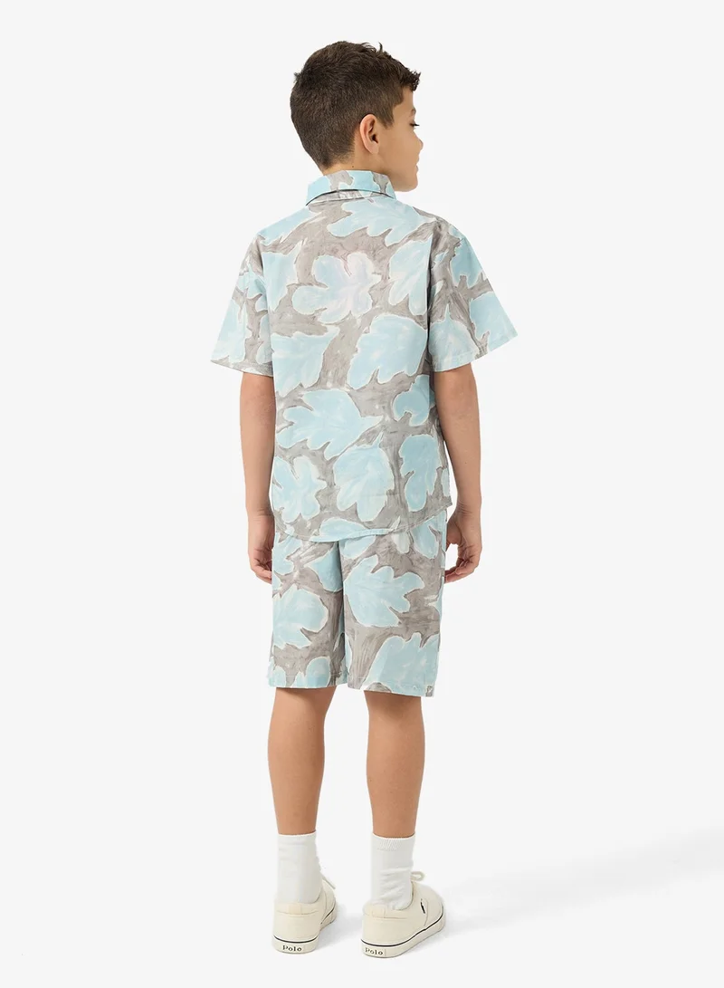 Pinata Blue Tshirt and Short Resort Set