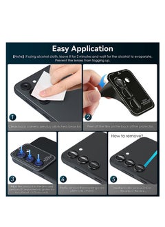 Generic for Galaxy A25 5G Camera Lens Protector, Anti-Scratch HD Clarity 9H Tempered Glass with Aluminum Edging, Individual Lens Screen Protective Ring for A25 5G, Black  - Image 4