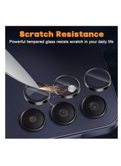 Generic for Galaxy A25 5G Camera Lens Protector, Anti-Scratch HD Clarity 9H Tempered Glass with Aluminum Edging, Individual Lens Screen Protective Ring for A25 5G, Black  - Image 5