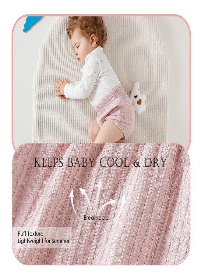 SOBOWO Baby Bloomers Shorts Diaper Covers for Girls Boys Solid Soft Toddler Infant Underwear Casual Shorts(White/Pink, 2-3T) - Image 5