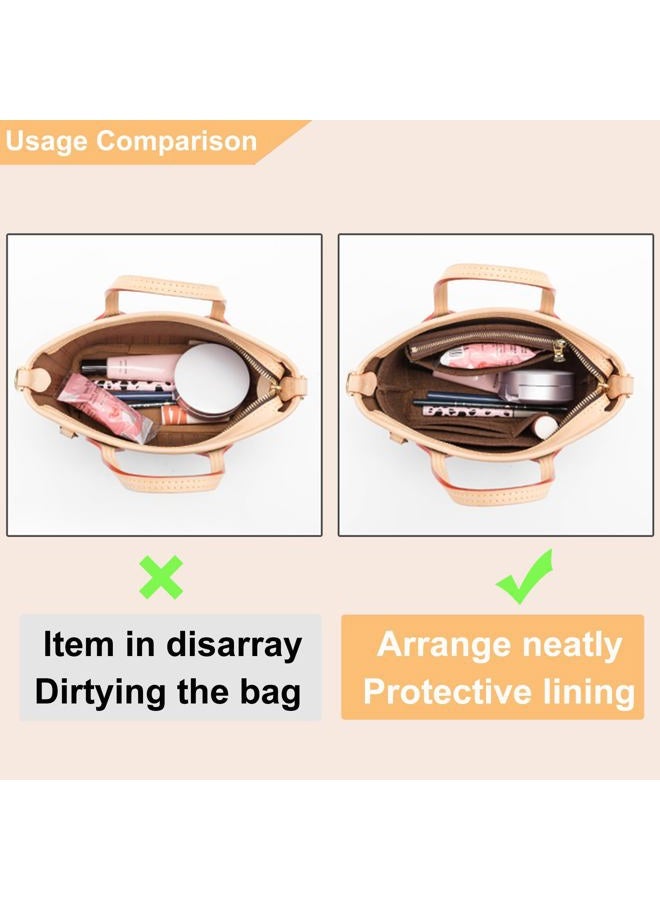 Doxo Brown Felt Purse Organizer Insert - Image 4