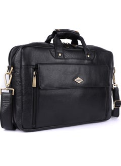 LAVERI LEATHER LAVERI Laptop Bag for Men - Leather Messenger Bag for Office - Fits up to 15 Inch Laptop - Shoulder Bag with Multiple Compartments - Executive Leather Bag for Work/Travel/Casual -2819  - Image 1