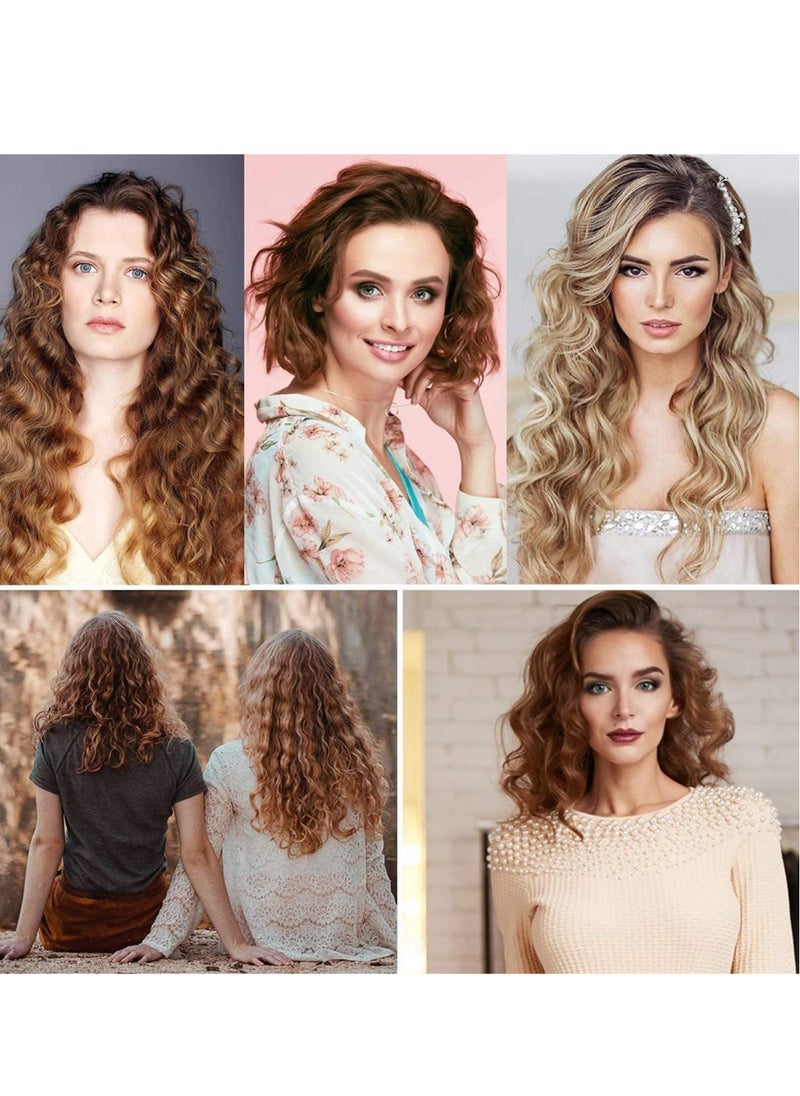 ELTRAZONE 3 Barrel Curling Iron Wand Hair Waver Curler Iron, 1 Inch (25mm) Ceramic Tourmaline Triple Barrels, Crimper Hair Iron Hair Waving Styling Tool for Deep Waves  - Image 5