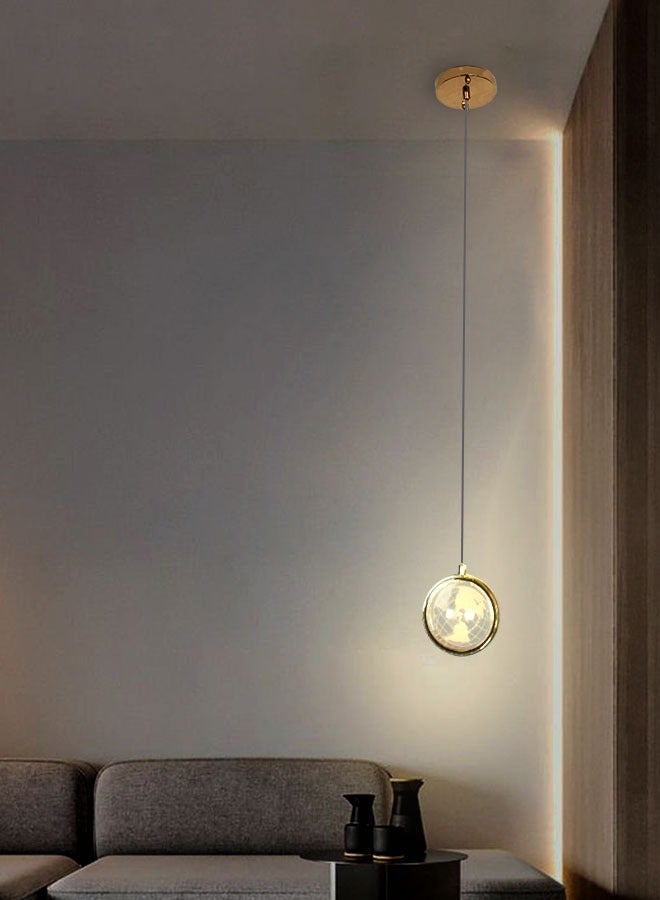 Best Power 7034 Creative Spherical Shape Glass LED Pendant Light Indoor Hanging Light for Dining Room Kitchen Suspension Light LED Pendant Lamp with Crystal Ball - Image 1