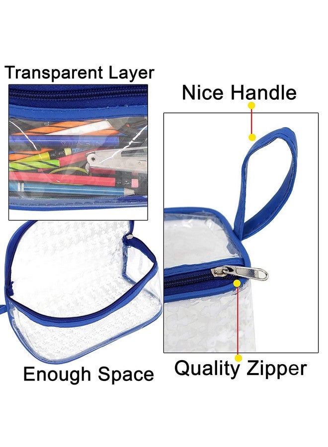 STACKRAID Set of 4 Cosmetic Bag Travelling Bag Toiletry Pouch Design Synthetic Travel Toiletry Organizer, Cosmetic Pouch for Men and Women - (Blue-Color) - Image 3