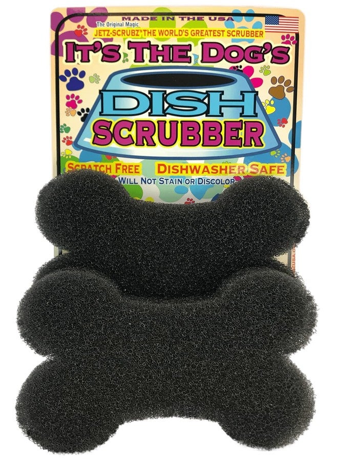 Jetz-Scrubz Pets Scrubz Dog Bone Shape Dish Bowl Scrubber Pad (2) - Image 1