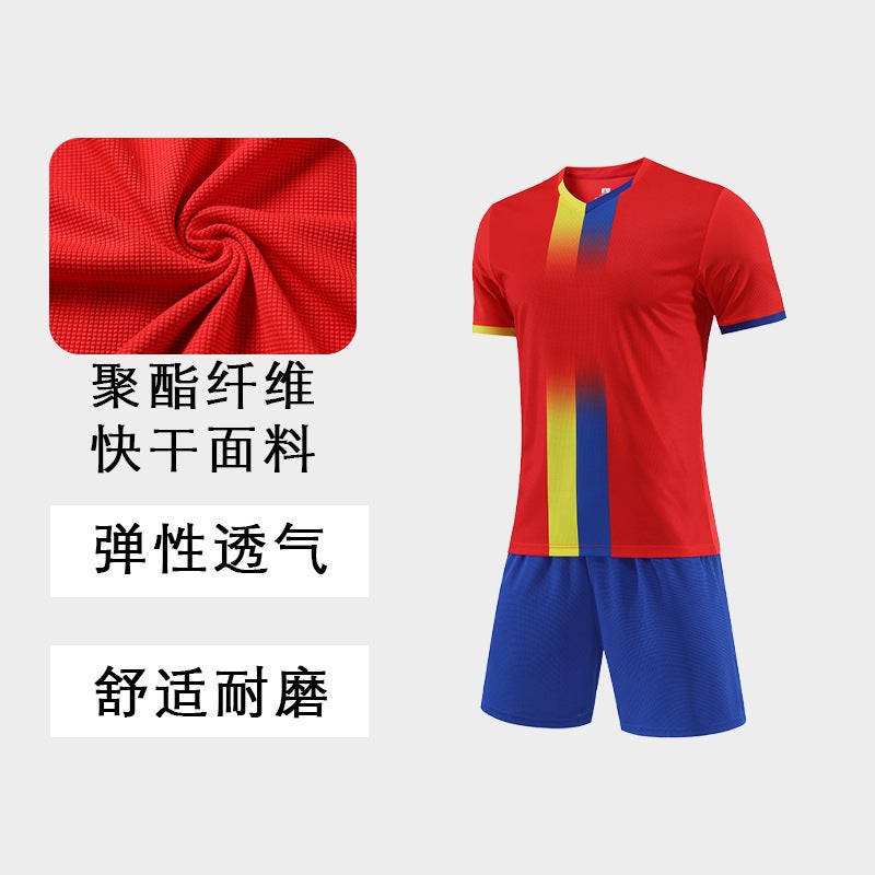 Football Uniforms, Sports Training Suits, Men'S And Women'S Adult And Kidsren'S Printed Light Plate Short-Sleeved Game Diy Jerseys - Image 3