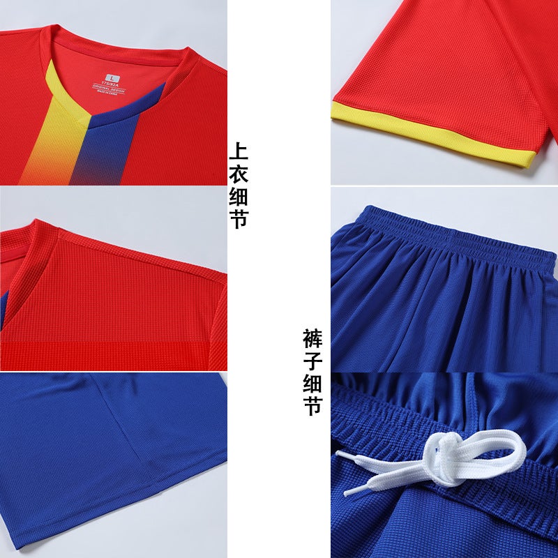 Football Uniforms, Sports Training Suits, Men'S And Women'S Adult And Kidsren'S Printed Light Plate Short-Sleeved Game Diy Jerseys - Image 4
