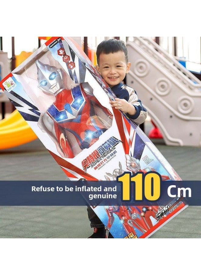 Oversized Ultraman Toy Degas Sero Superman Transformer Combo Suit Kids Boys Birthday-Color:110cm Tiga Rechargeable Version Touch Story Version- Free 39-piece Set  - Image 5